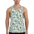 thumbnail image 1 of Lsque Tulips Flowers Pattern Mens Tank Tops Muscle Athletic Quick Dry Sleeveless Workout Fitness T Shirts Beach Tank Top, Loose-fit Sleeveless Shirt for Men-Large, 1 of 7