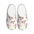 thumbnail image 1 of Lsque Tulips Flowers Pattern Womens Comfort Cotton on Scuff With Memory Foam and Anti-skid Sole Slipper-40/41, 1 of 7