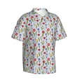 thumbnail image 1 of Lsque Tulips Flowers pattern Hawaiian Shirt for Men, Unisex Summer Beach Casual Short Sleeve Button Down Shirts-Medium, 1 of 9
