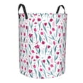 thumbnail image 1 of Lsque Tulips Flowers pattern Laundry Hamper Basket, Tall Woven Rope Hamper Basket for Clothes, Lightweight Storage Basket, Collapsible Waterproof-, 1 of 8