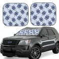 thumbnail image 1 of Lsque Turtle with Blue Stones 2 PCS Windshield Sun Shade | CarFoldable Window Covers | Car Accessories Reflect UV for Universal Cars SUV Truck | Small, 1 of 7