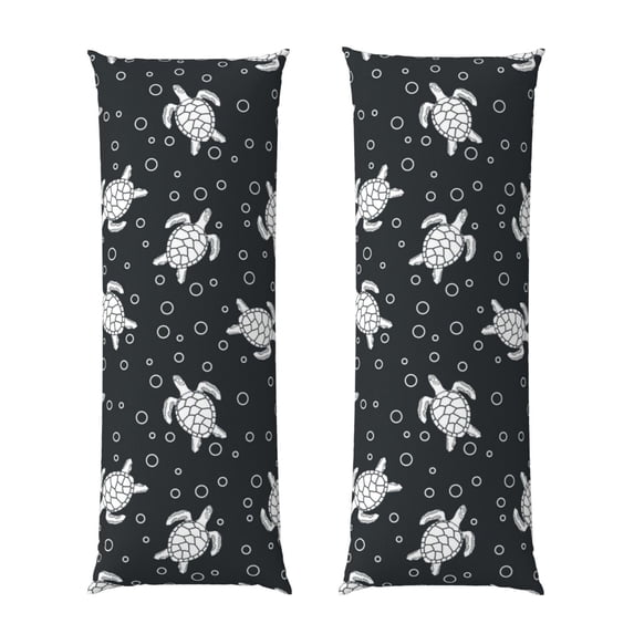 Lsque Turtle Body Pillow Case Cover,Ultra-Soft Microfiber Bed Pillow Cases 20x54 inches,Elegant Bedding,Breathable Durable Pillow Cover with Envelope Closure
