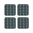 thumbnail image 1 of Lsque Turtle Chrysanthemum Pattern 4" Drink Coasters Set of 4, PVC Leather Absorbent Coasters, Table Coaster Set Decorative Coffee Cup Coasters Housewarming Gift -Square, 1 of 6