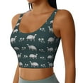 thumbnail image 1 of Lsque Turtle Chrysanthemum Printed Women'S Sports Bra, Compression, Moisture Wicking, High-Impact Sports Bra For Women,Supportive sports bra-X-Large, 1 of 9