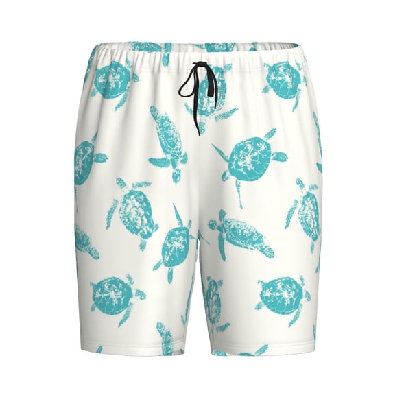 Lsque Turtle Mens Sleep Pajama Shorts,Short Pajama Pants, Cotton Ultra-Soft Knit-Medium