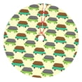 thumbnail image 1 of Lsque Turtle On Skateboard Print Christmas Tree Skirt, Tree Skirt with Ties or Velcro, Perfect for Holiday Decorations, Halloween, and New Year-48", 1 of 7