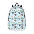 thumbnail image 1 of Lsque Turtle Pattern Canvas Daypack, Durable Backpack, High-quality Versatile Backpack,Vintage Compact Backpack-Small, 1 of 6