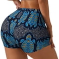 thumbnail image 1 of Lsque Turtle Pattern High Waisted Biker Shorts for Women-Tummy Control Fitness Athletic Workout Running Yoga Gym Shorts,Moisture-Wicking-, 1 of 9