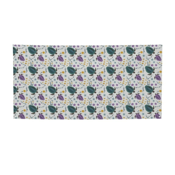 Lsque Turtle Pattern Party Banner, Festive Banner , Holiday Celebrations and Events for Carnival Birthday Party Festival Decorations-Medium