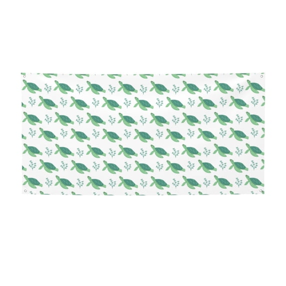 Lsque Turtle Pattern Party Banner, Festive Banner , Holiday Celebrations and Events for Carnival Birthday Party Festival Decorations-Small