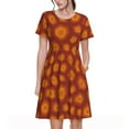 thumbnail image 1 of Lsque Turtle Shell Print Women's Casual Dress T-Shirt Summer Short Sleeve Scoop Neck Swing Dresses, 1 of 6