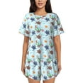 thumbnail image 1 of Lsque Turtle Women's Short-Sleeved Pajama Set - 2 Piece Soft and Lightweight Sleepwear Set-X-Large, 1 of 9
