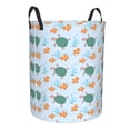 thumbnail image 1 of Lsque Turtles And Goldfish pattern Laundry Hamper Basket, Tall Woven Rope Hamper Basket for Clothes, Lightweight Storage Basket, Collapsible Waterproof-Medium, 1 of 8