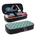 thumbnail image 1 of Lsque Turtles And Seahorses Printed Big Capacity PU Leather Pencil Case Large Pencil Pouch Stationery Pen Bag Pencil Holder for Teen, 1 of 6