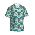 thumbnail image 1 of Lsque Turtles And Seahorses pattern Hawaiian Shirt for Men, Unisex Summer Beach Casual Short Sleeve Button Down Shirts-Large, 1 of 9