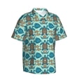 thumbnail image 1 of Lsque Turtles And Seahorses pattern Hawaiian Shirt for Men, Unisex Summer Beach Casual Short Sleeve Button Down Shirts-, 1 of 9