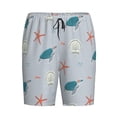 thumbnail image 1 of Lsque Turtles And Shells Mens Sleep Pajama Shorts,Short Pajama Pants, Cotton Ultra-Soft Knit-4X-Large, 1 of 9
