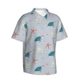 thumbnail image 1 of Lsque Turtles And Shells pattern Hawaiian Shirt for Men, Unisex Summer Beach Casual Short Sleeve Button Down Shirts-Large, 1 of 9