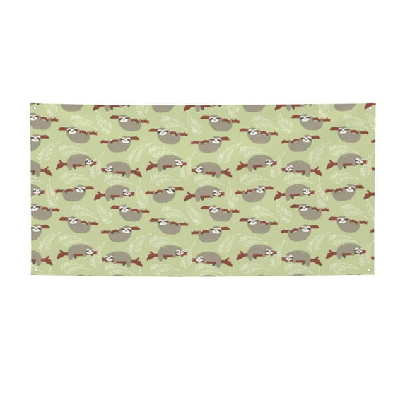 Lsque Twig Sloth Pattern Party Banner, Festive Banner , Holiday Celebrations and Events for Carnival Birthday Party Festival Decorations-Small