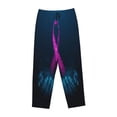 thumbnail image 1 of Lsque Two Human Hands are Holds Pink Ribbon Awareness Print Women's Pajama Pants, Lounge Pant - Comfortable Home Wear,Elastic Waistband, Stylish Design-XX-Large, 1 of 9