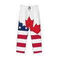 thumbnail image 1 of Lsque USA Canada Flag Print Men's Pajama Pants, Lounge Pant - Comfortable Home Wear,Elastic Waistband, Stylish Design-X-Large, 1 of 9