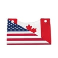 thumbnail image 1 of Lsque USA Canada Flag Printed Long Tissue Box Cover Holder, Facial Paper Organizer Dispenser,Triangle with Bottom Belt, PVC Leather Decorative Organizer, 1 of 9