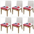thumbnail image 1 of Lsque USA Canada Flag Printed Square Couch Cushion Covers, Floral Sofa Cushion Covers Replacement, Stretch Couch Covers for Couch-16.9in, 1 of 9