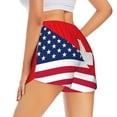 thumbnail image 1 of Lsque USA Switzerland Printed Women's Running Shorts with Liner Pockets,Elastic Quick Dry Workout Athletic Gym Yoga Shorts,Womens High Waist Shorts-XX-Large, 1 of 9