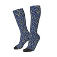 thumbnail image 1 of Lsque Uncaria Flower Printed Crew Socks Men's Women's LightWeight Thin Casual Calf Socks ,Knee High Socks,Cotton Socks, 1 of 9