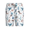 thumbnail image 1 of Lsque Undersea Animals Mens Sleep Pajama Shorts,Short Pajama Pants, Cotton Ultra-Soft Knit-Medium, 1 of 9
