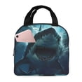thumbnail image 1 of Lsque Undersea Shark Pattern Lunch Bag Women/Men Insulated Lunch Box,Small Leakproof Cooler Food Lunch Containers Reusable High Capacity Lunch Tote Bags, 1 of 6