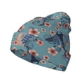 thumbnail image 1 of Lsque Underwater Animals and Flowers Pattern Knitted Beanie, Unisex Winter Hat, Knit Hat Winter Beanies Thick Fisherman Beanies Cuffed Plain Skull Caps, 1 of 6
