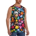 thumbnail image 1 of Lsque Underwater Diving Animals Print Men's Cotton Blend Sleeveless Muscle Shirts (S-3XL)- Moisture Wicking, Odor Protection, UPF 30+,Medium, 1 of 8