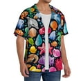 thumbnail image 1 of Lsque Underwater Diving Animals print Men's Cuban Collar Short Sleeve Shirt Summer Beachwear Casual Button Down Fashionable Vacation Leisure Shirt-3X-Large, 1 of 7