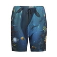thumbnail image 1 of Lsque Underwater Dolphin Mens Sleep Pajama Shorts,Short Pajama Pants, Cotton Ultra-Soft Knit-XX-Large, 1 of 9