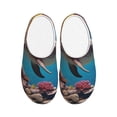 thumbnail image 1 of Lsque Underwater Plant Dolphin Pattern Womens Comfort Cotton on Scuff With Memory Foam and Anti-skid Sole Slipper-40/41, 1 of 7