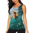 thumbnail image 1 of Lsque Underwater Swimming Duck Printed Workout Tank Tops for Women, Athletic Sports Tank Tops, Compression Sleeveless Dry Fit Shirts,Sleeveless Yoga Shirt-XX-Large, 1 of 9