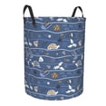 thumbnail image 1 of Lsque Underwater World Animals pattern Laundry Hamper Basket, Tall Woven Rope Hamper Basket for Clothes, Lightweight Storage Basket, Collapsible Waterproof-Small, 1 of 8