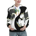 thumbnail image 1 of Lsque Unicorn in Yoga Pattern Casual Women's Hoodie,Hooded Sweatshirt with Kangaroo Pocket,Pullover Hoodie with Eye-catching Drawstrings-Large, 1 of 7