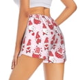 thumbnail image 1 of Lsque Valentine Gnomes Printed Women's Running Shorts with Liner Pockets,Elastic Quick Dry Workout Athletic Gym Yoga Shorts,Womens High Waist Shorts-, 1 of 9