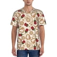 thumbnail image 1 of Lsque Valentine'S Day Rose Pattern Mens Polo Golf Shirts Funny Graphics Shorts Sleeve Button Shirts Baseball T-shirt-4X-Large, 1 of 7