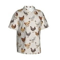 thumbnail image 1 of Lsque Various Chicken pattern Hawaiian Shirt for Men, Unisex Summer Beach Casual Short Sleeve Button Down Shirts-X-Large, 1 of 9