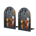 thumbnail image 1 of Lsque Various Herbs And Spices In Spoons Printed Wood Bookends,Non-Skid Bookend for Shelves,Heavy Duty Support Bookends,Non-Slip Foam Pads for Office, Home, and Library,1 Pair, 1 of 8