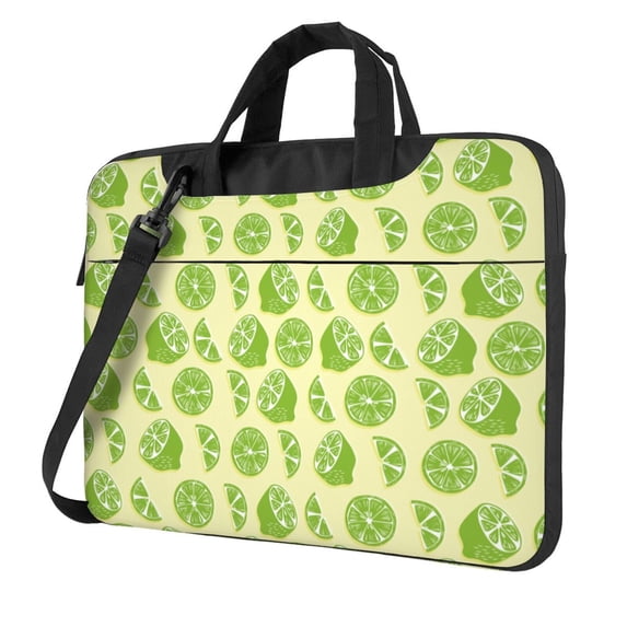 Lsque Various Lemons Pattern Laptop Bag – Portable & Slim Single-Shoulder Computer Case with Adjustable Strap, Protective, Lightweight for 13”/14”/15.6” Laptops
