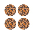 thumbnail image 1 of Lsque Various Oranges Pattern 4" Drink Coasters Set of 4, PVC Leather Absorbent Coasters, Table Coaster Set Decorative Coffee Cup Coasters Housewarming Gift -Round Shape, 1 of 6