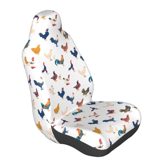 Lsque Various Rooster Pattern Car Seat Covers for Front Seats , Waterproof Seat Covers for Cars, Sporty Front Seat Covers,Car Seat Cover Protector Front Seats