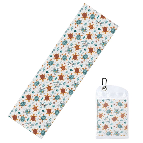 Lsque Various Turtle Printed Cooling Towel (40"x 12"), Ice Towel, Microfiber, Soft Breathable Chilly Towel for Yoga, Sport, Gym, Workout, Fitness, Running