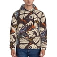 thumbnail image 1 of Lsque Vector Butterflies Pattern Casual Men's Hoodie,Hooded Sweatshirt with Kangaroo Pocket,Pullover Hoodie-X-Large, 1 of 7