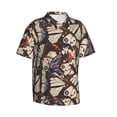 thumbnail image 1 of Lsque Vector Butterflies pattern Hawaiian Shirt for Men, Unisex Summer Beach Casual Short Sleeve Button Down Shirts-Large, 1 of 9