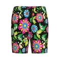 thumbnail image 1 of Lsque Vector Mexican Otomi Style Bright Mens Sleep Pajama Shorts,Short Pajama Pants, Cotton Ultra-Soft Knit-Large, 1 of 9